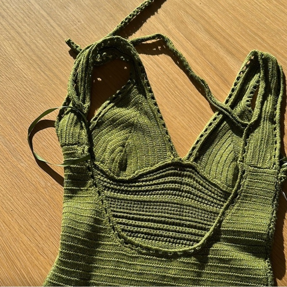 Ronny Kobo Collection Green Knit Dress - Picture 5 of 6